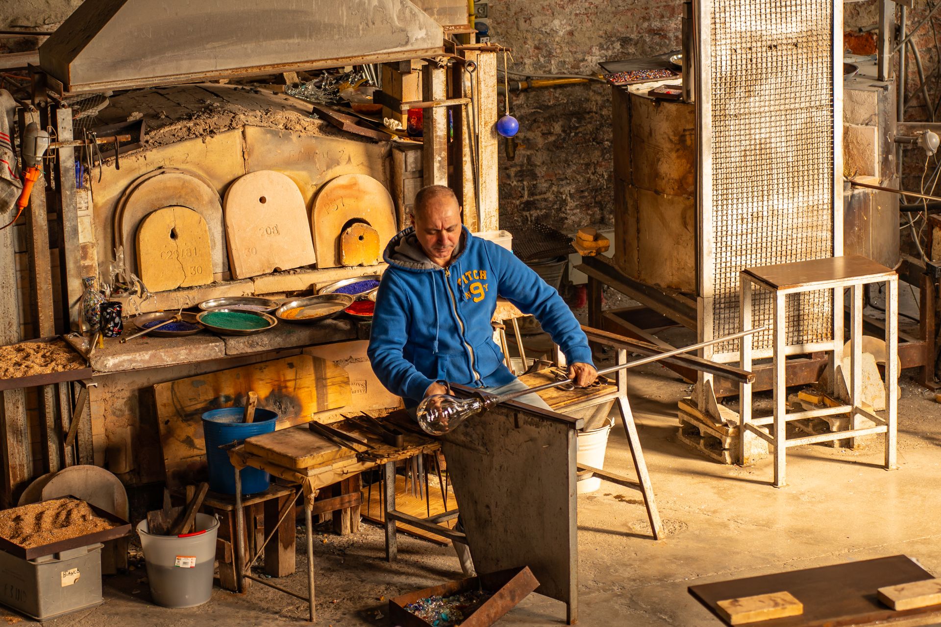 Glass furnace in Murano, Venice
